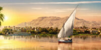 View of the Great Nile in Aswan